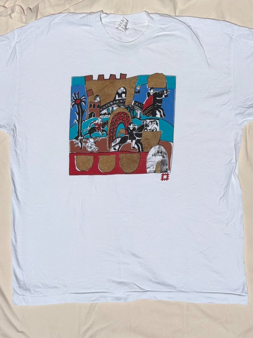 Vintage 90s English Heritage Medieval Graphic T Shirt Single Stitch Adult Large